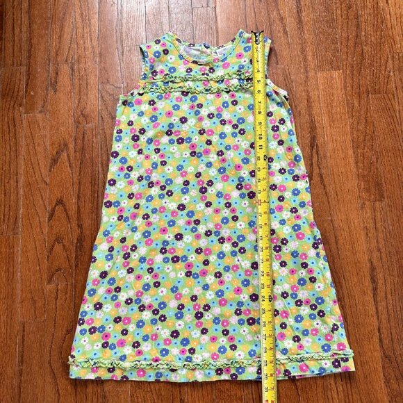 Hanna Anderson Girls Dress 12 Floral Sleeveless Cotton Prairie Gypsy Cottagecore - Picture 7 of 12